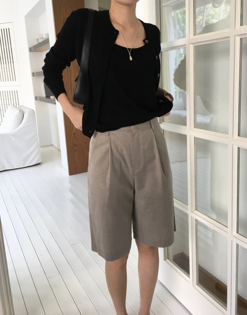 Moani - Korean Women Fashion - #momslook - Summer Wool Bermuda Pants
