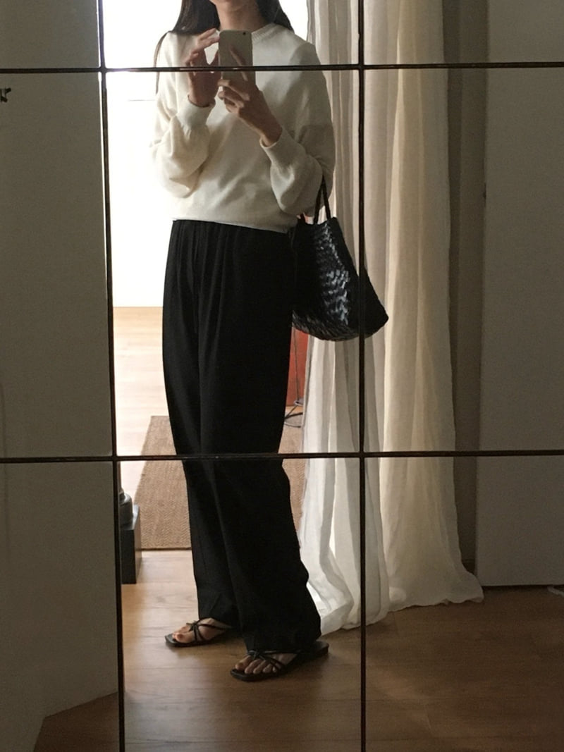 Moani - Korean Women Fashion - #momslook - Summer Wool Band Wide Pants - 12