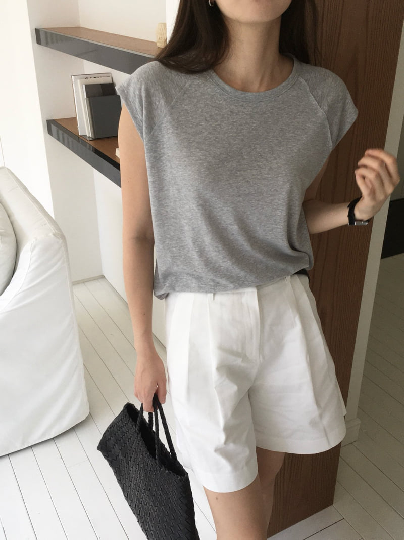 Moani - Korean Women Fashion - #momslook - Linen Cap Sleeve Top - 6
