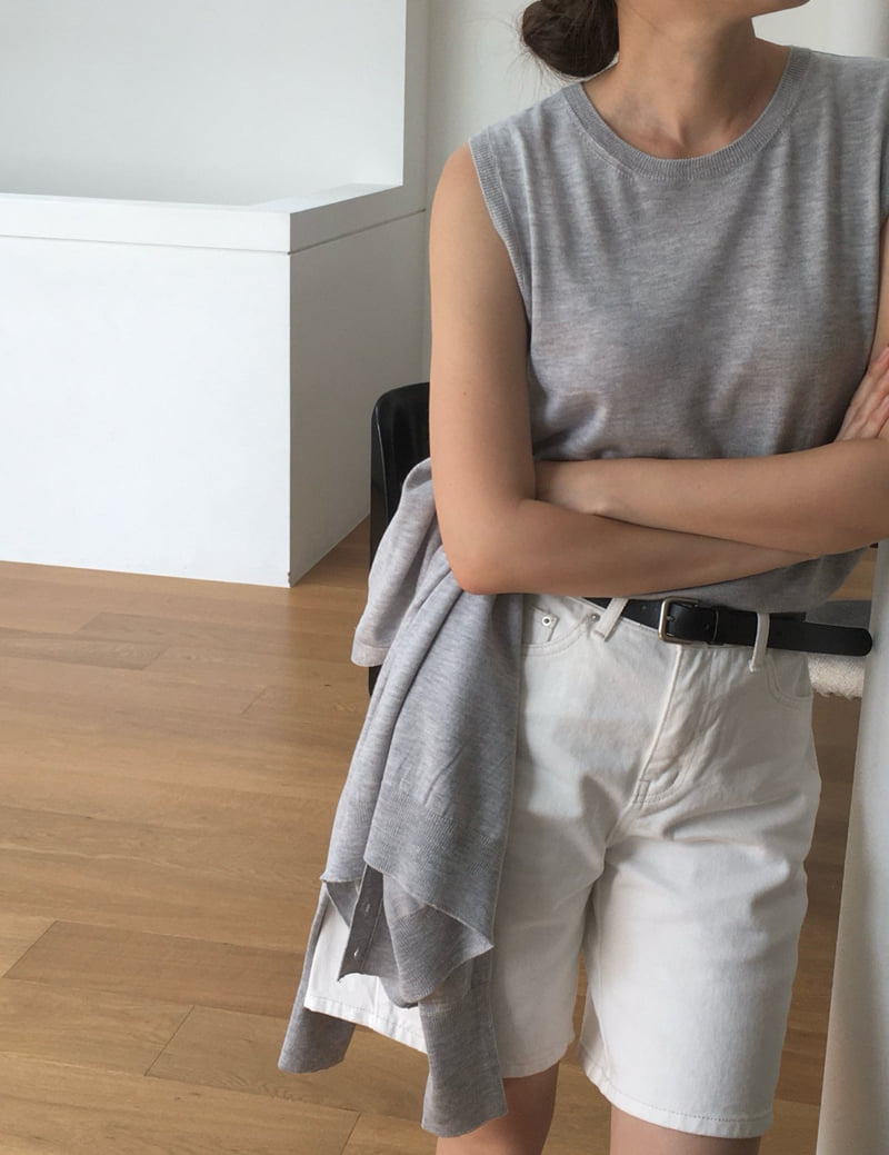 Moani - Korean Women Fashion - #thatsdarling - Summer Silk Wool Sleeveless Top - 10