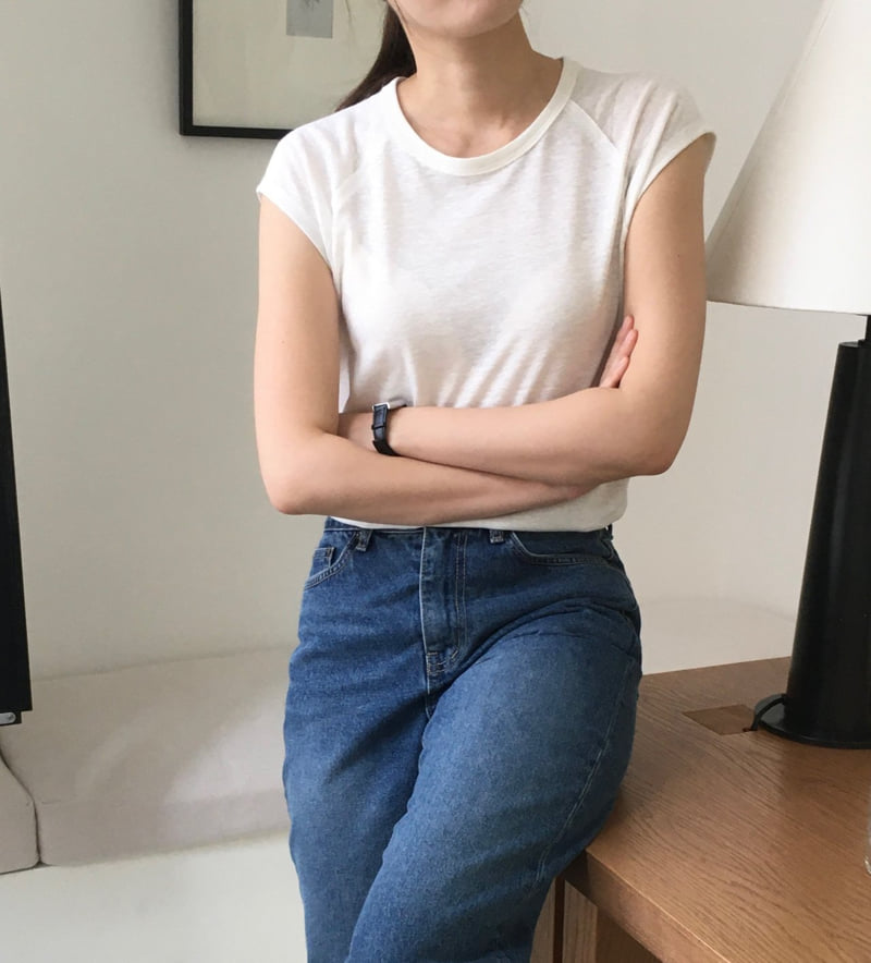 Moani - Korean Women Fashion - #thatsdarling - Linen Cap Sleeve Top - 2