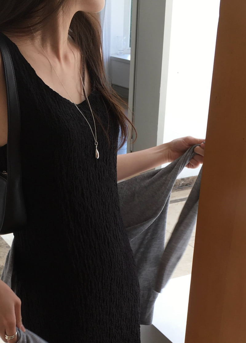 Moani - Korean Women Fashion - #vintagekidsstyle - Summer Wrinkle Long One-piece - 7