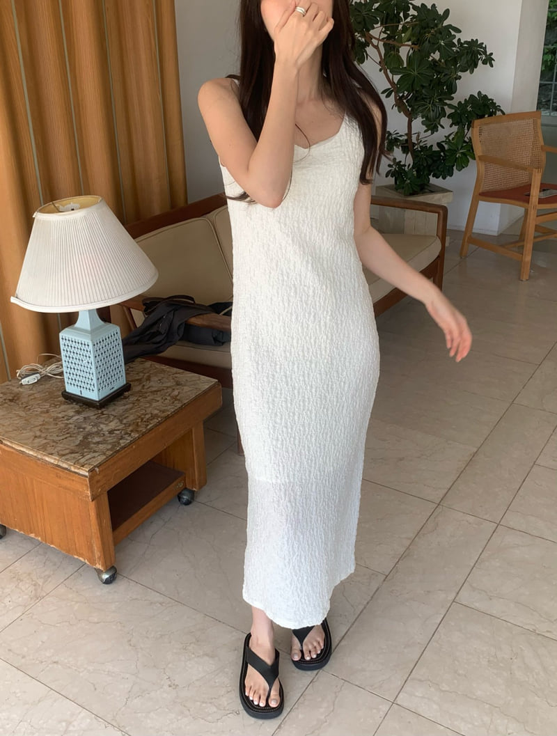 Moani - Korean Women Fashion - #womensfashion - Summer Wrinkle Long One-piece