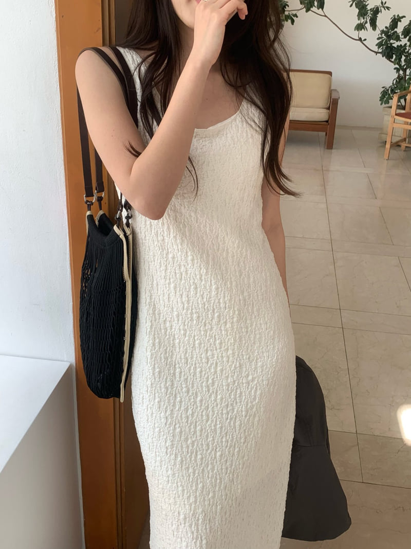 Moani - Korean Women Fashion - #womensfashion - Summer Wrinkle Long One-piece - 5