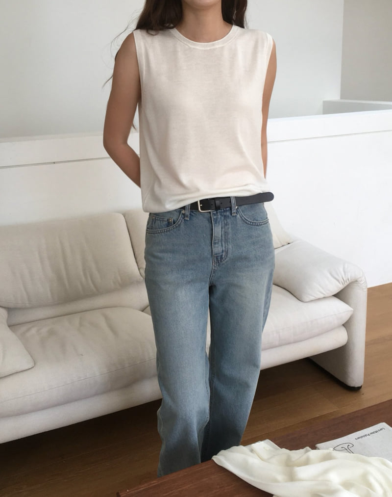 Moani - Korean Women Fashion - #womensfashion - Summer Silk Wool Sleeveless Top - 3
