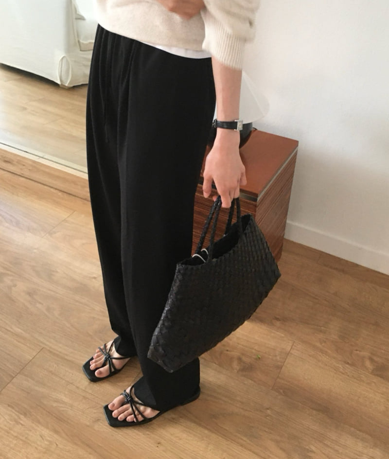 Moani - Korean Women Fashion - #womensfashion - Summer Wool Band Wide Pants - 7