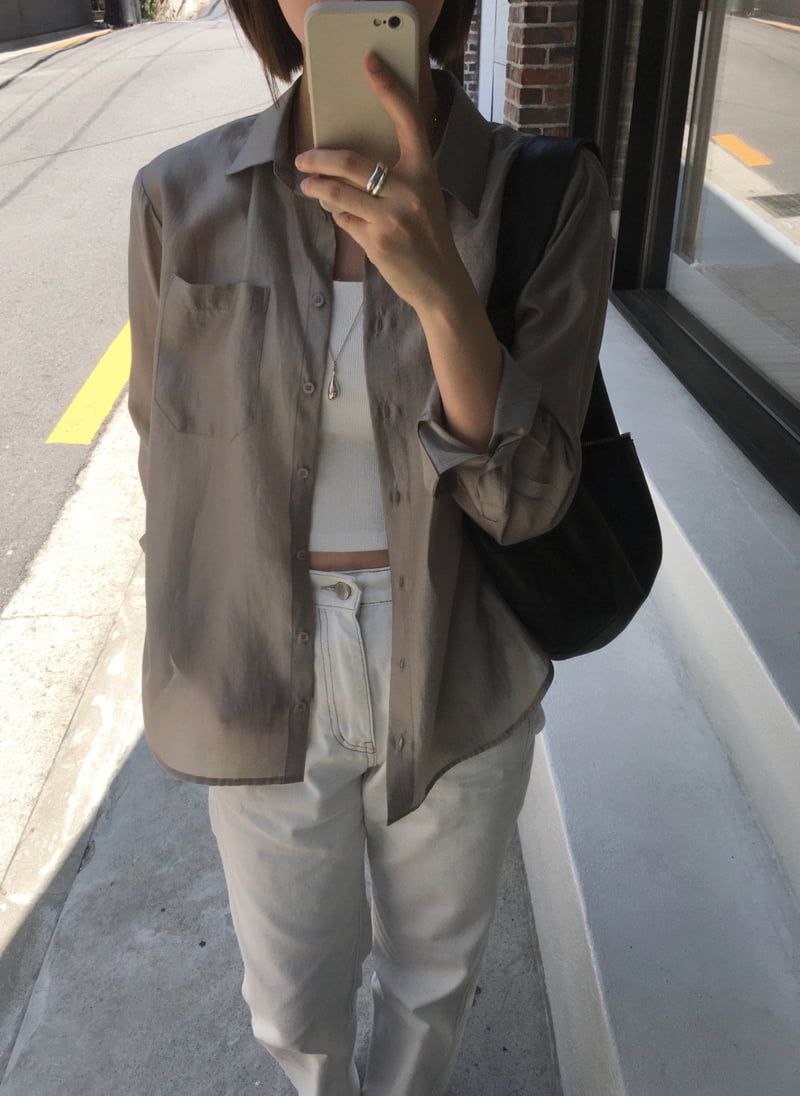 Moani - Korean Women Fashion - #womensfashion - Sheer Loose-Fit Shirt - 2