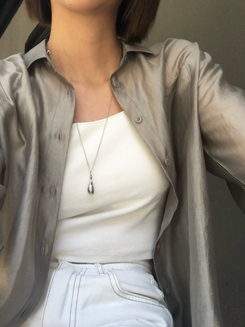 Moani - Korean Women Fashion - #momslook - Sheer Loose-Fit Shirt - 4