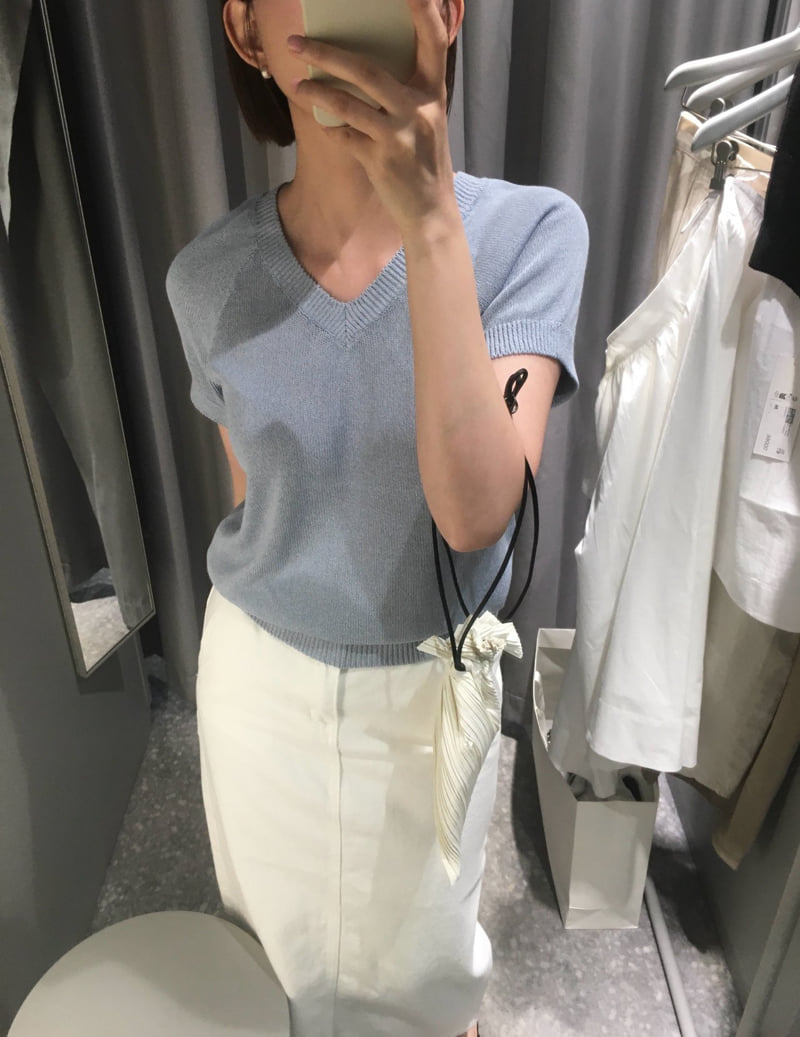 Moani - Korean Women Fashion - #womensfashion - Linen Salt V Knit - 6