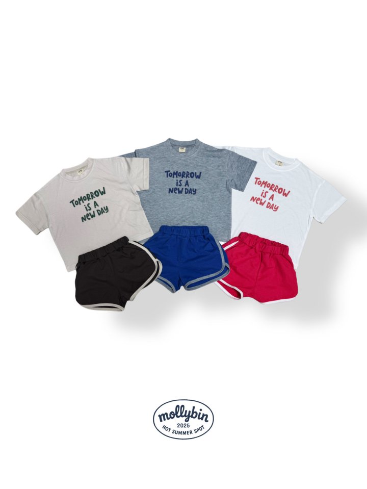 Mollybin - Korean Children Fashion - #childrensboutique - Spot Short Sleeve Set