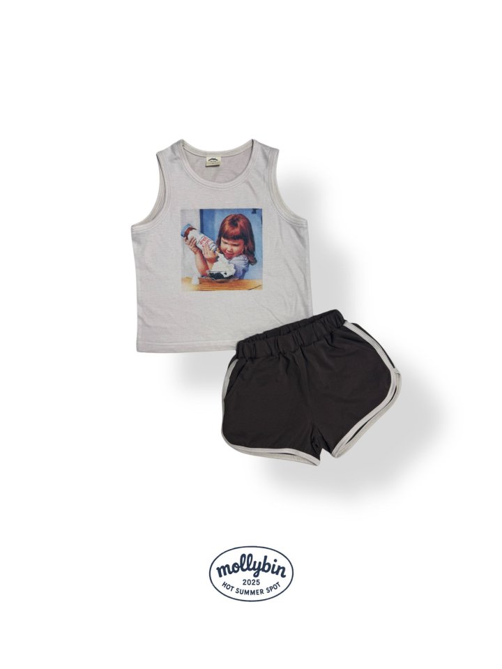 Mollybin - Korean Children Fashion - #kidsstore - Spot Sleeveless Set - 7