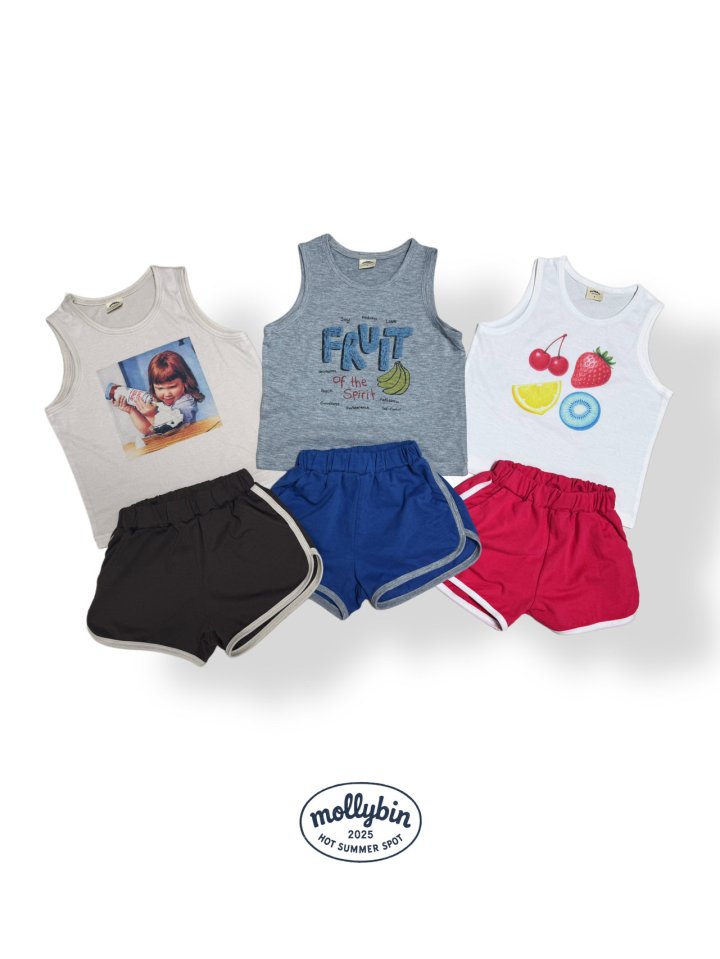 Mollybin - Korean Children Fashion - #kidzfashiontrend - Spot Sleeveless Set - 8