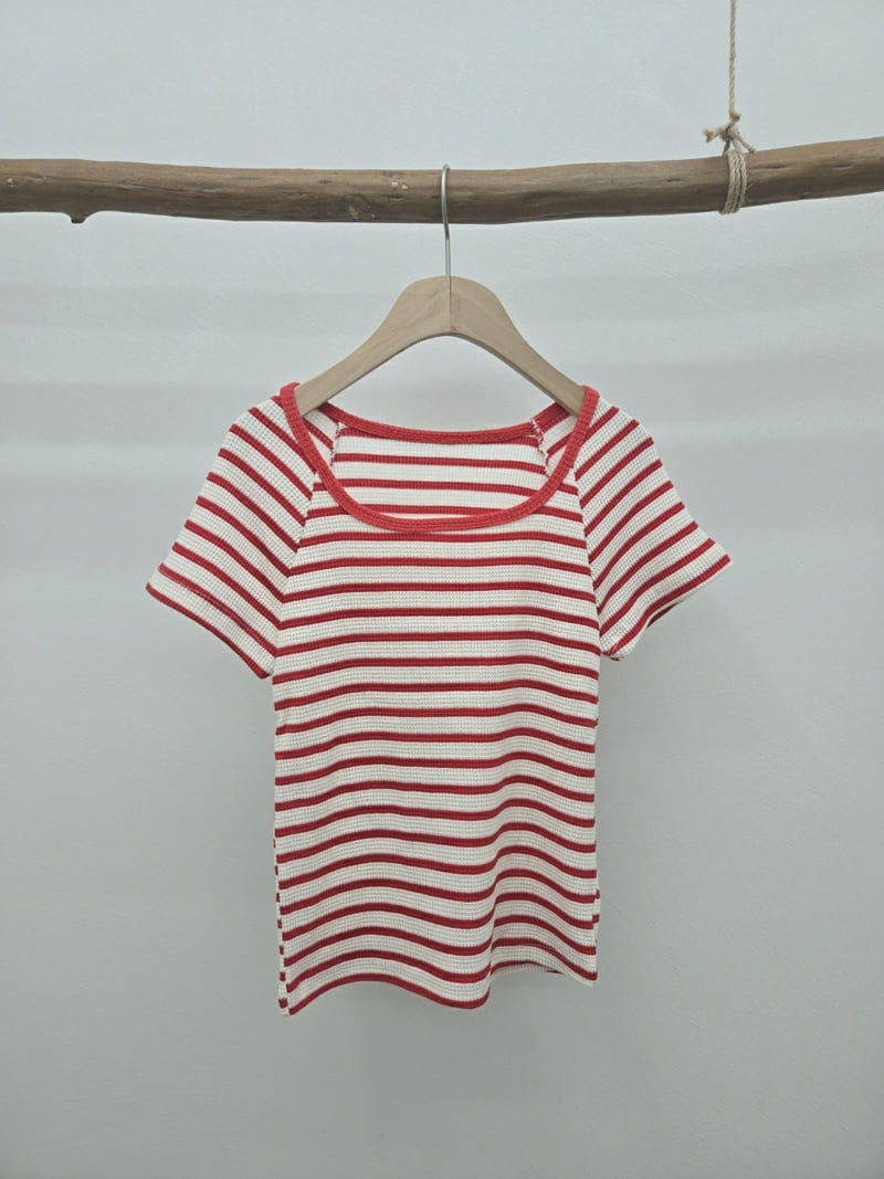Most - Korean Women Fashion - #momslook - Morning Striped Tee - 2