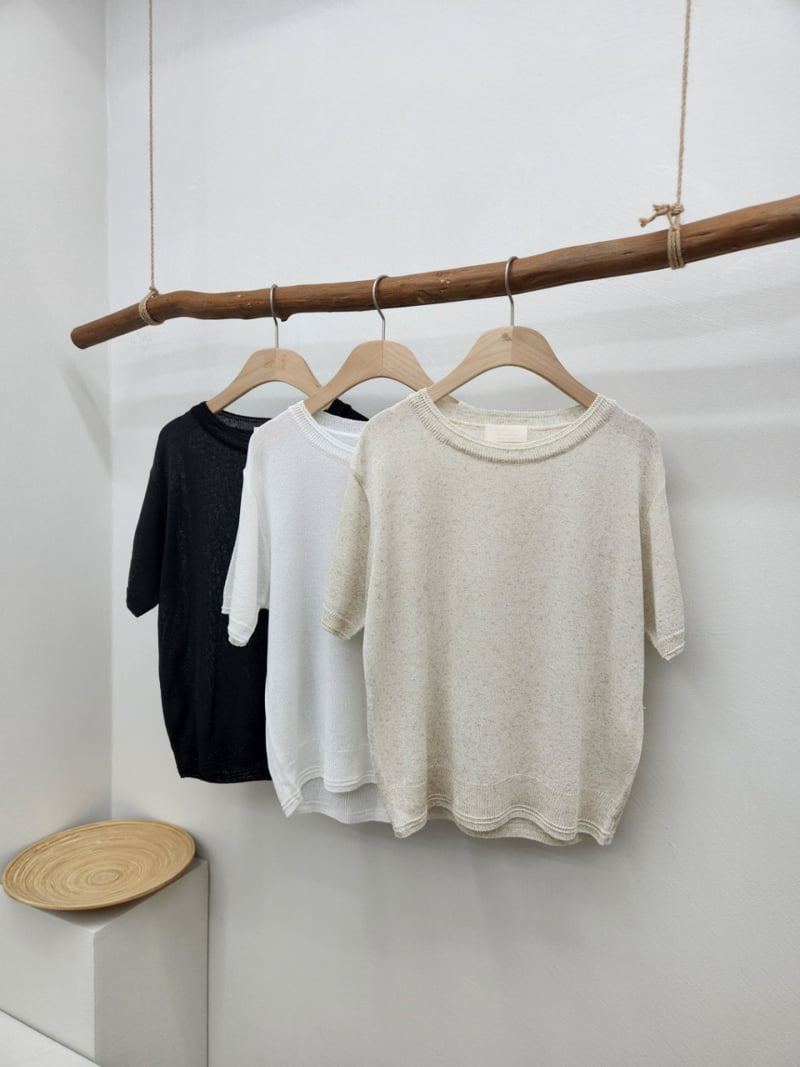 Most - Korean Women Fashion - #momslook - Rough Short Sleeve Knit  