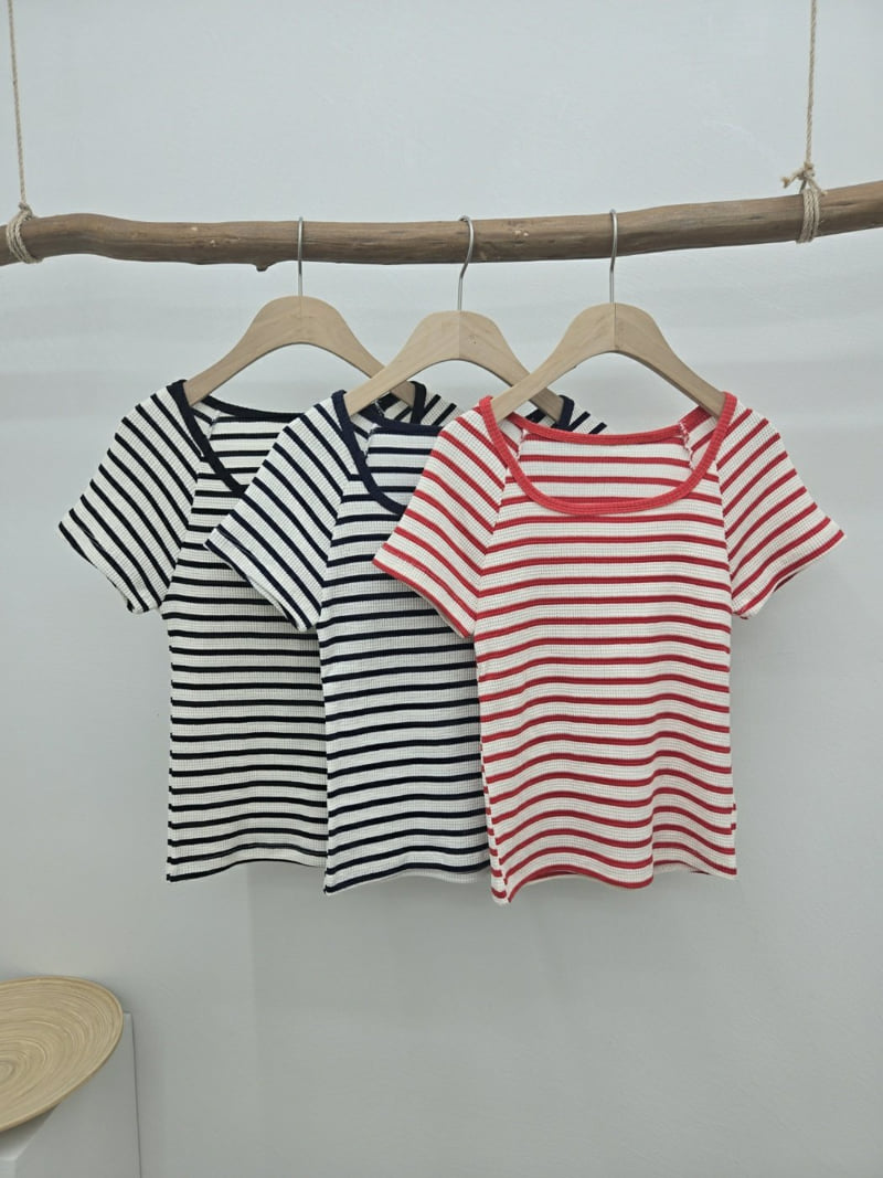 Most - Korean Women Fashion - #womensfashion - Morning Striped Tee