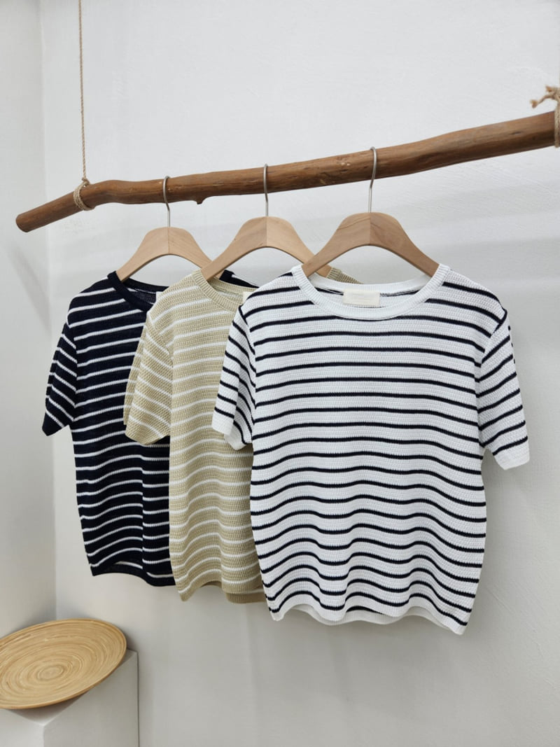 Most - Korean Women Fashion - #womensfashion - Reed Short Sleeve Knit