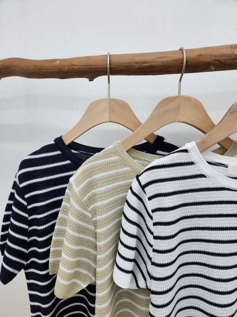 Most - Korean Women Fashion - #womensfashion - Reed Short Sleeve Knit - 5