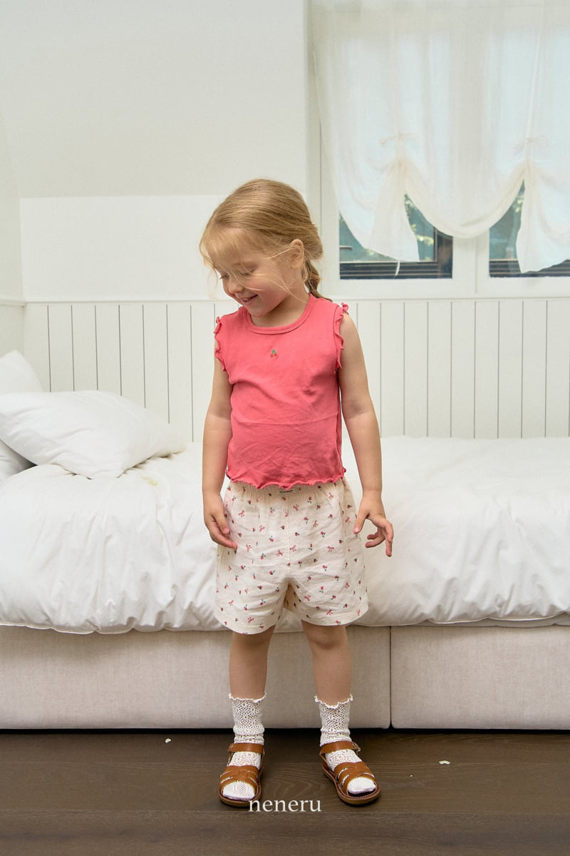 Neneru - Korean Baby Fashion - #babyboutique - Linen Flower Shorts - 5