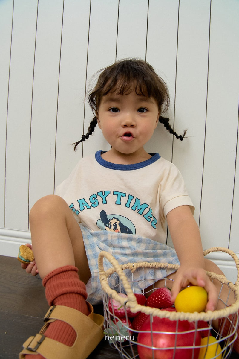 Neneru - Korean Baby Fashion - #babyboutique - Check Linen Shorts - 4