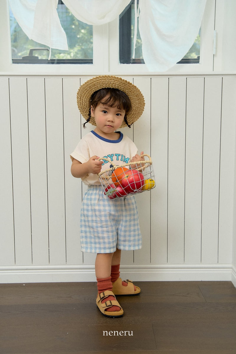 Neneru - Korean Baby Fashion - #babyclothing - Check Linen Shorts - 5