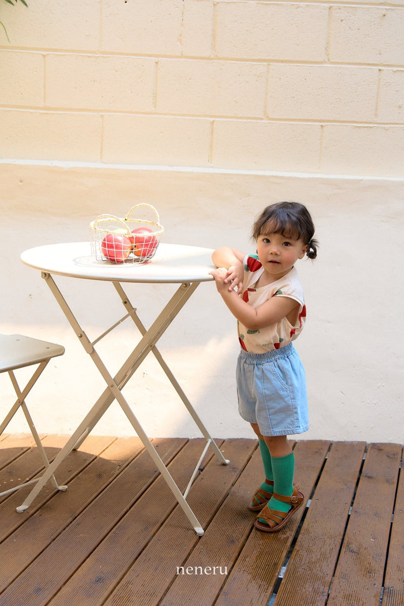 Neneru - Korean Baby Fashion - #babyboutiqueclothing - Crew Denim Shorts - 4
