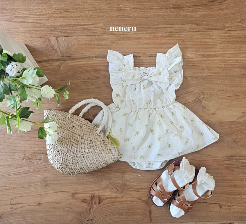 Neneru - Korean Baby Fashion - #babyfever - Rose Ribbon Suit - 12