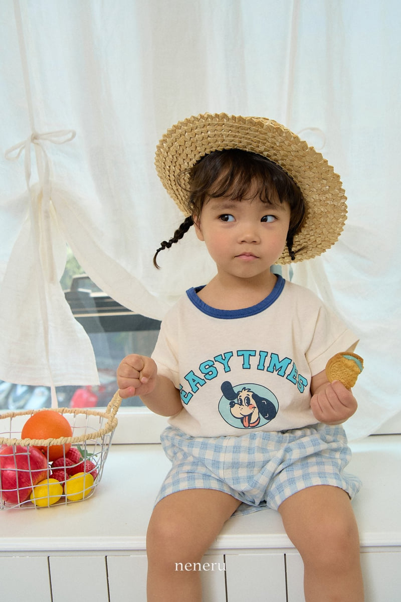 Neneru - Korean Baby Fashion - #babygirlfashion - Check Linen Shorts - 8