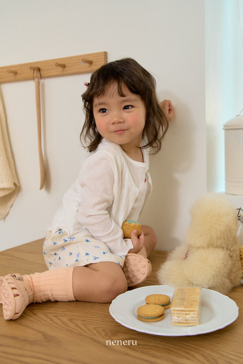 Neneru - Korean Baby Fashion - #babylifestyle - Linen Flower Shorts - 11