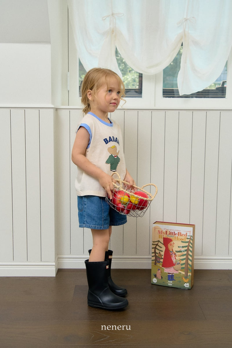 Neneru - Korean Baby Fashion - #babyoninstagram - Crew Denim Shorts - 9