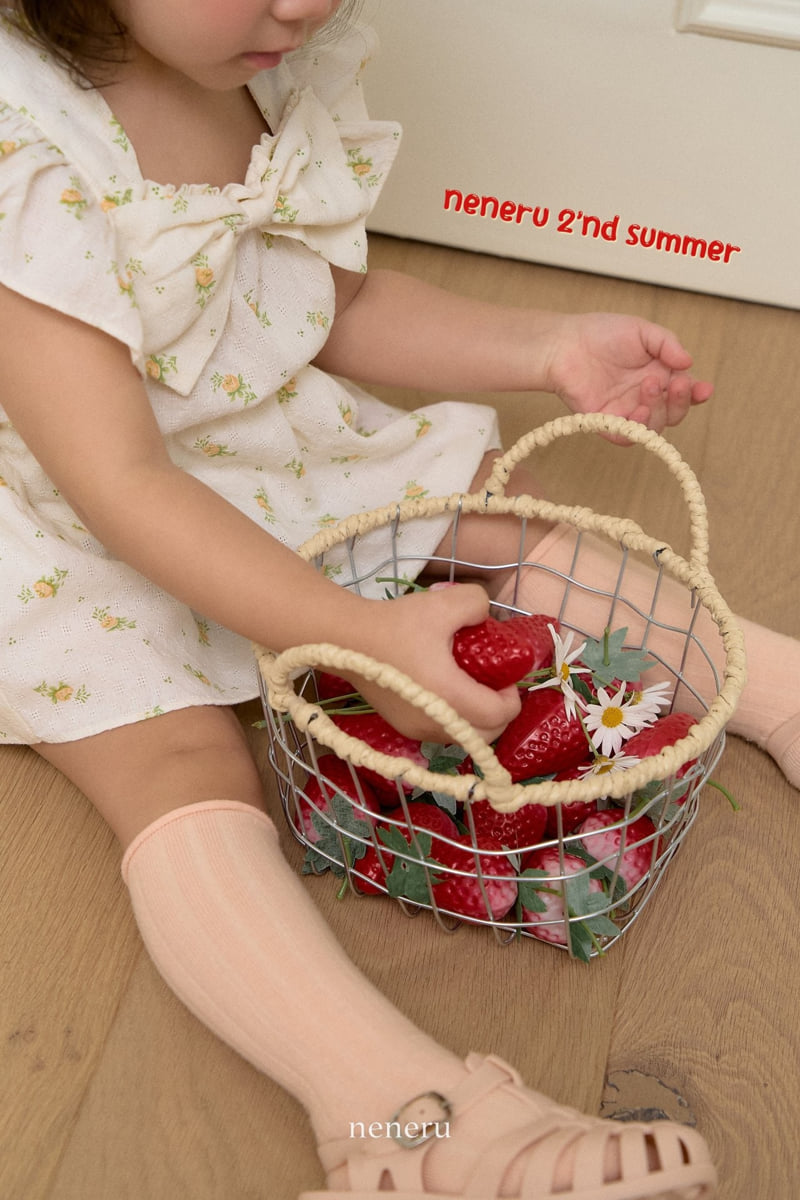 Neneru - Korean Baby Fashion - #babyootd - Rose Ribbon Suit