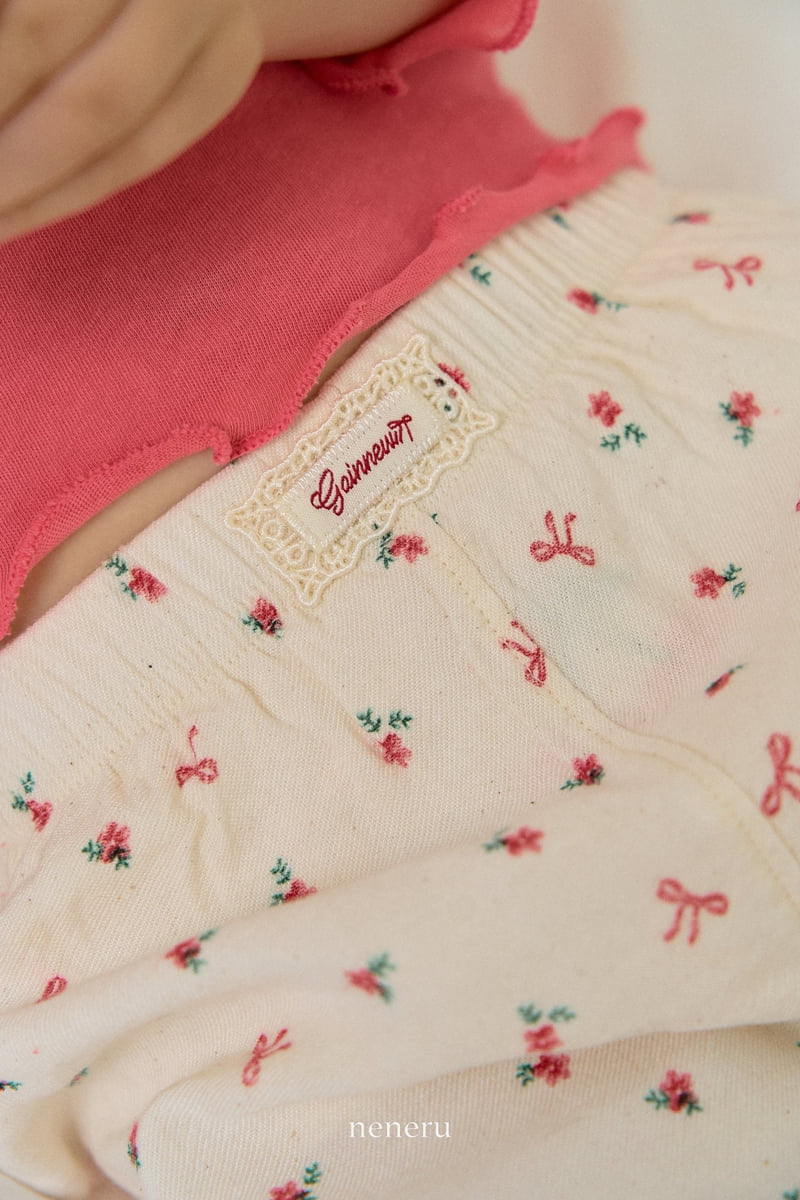 Neneru - Korean Baby Fashion - #onlinebabyshop - Linen Flower Shorts - 3