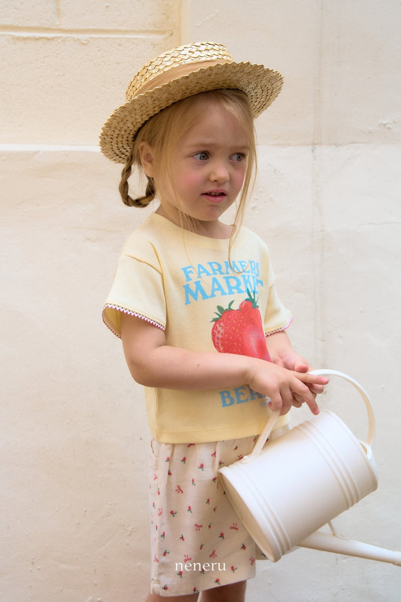 Neneru - Korean Children Fashion - #Kfashion4kids - Farmer Strawberry Tee - 2