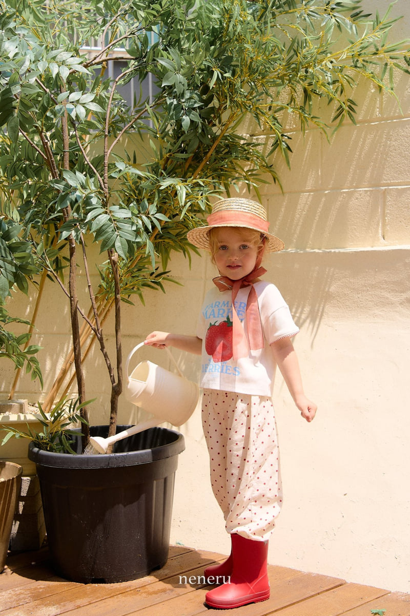 Neneru - Korean Children Fashion - #stylishchildhood - Farmer Strawberry Tee - 9