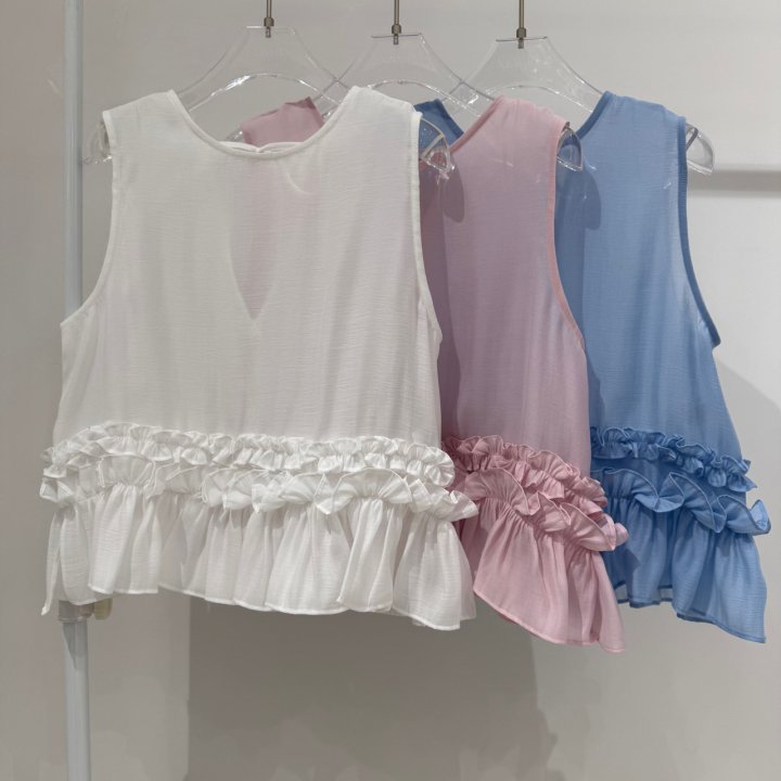 Neroli36 - Korean Women Fashion - #momslook - Frill Shirring Blouse