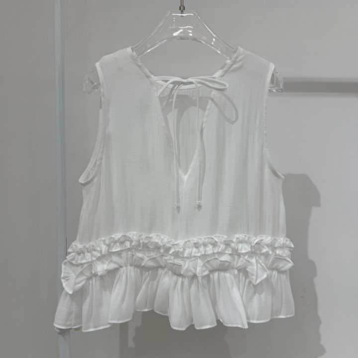 Neroli36 - Korean Women Fashion - #momslook - Frill Shirring Blouse - 3