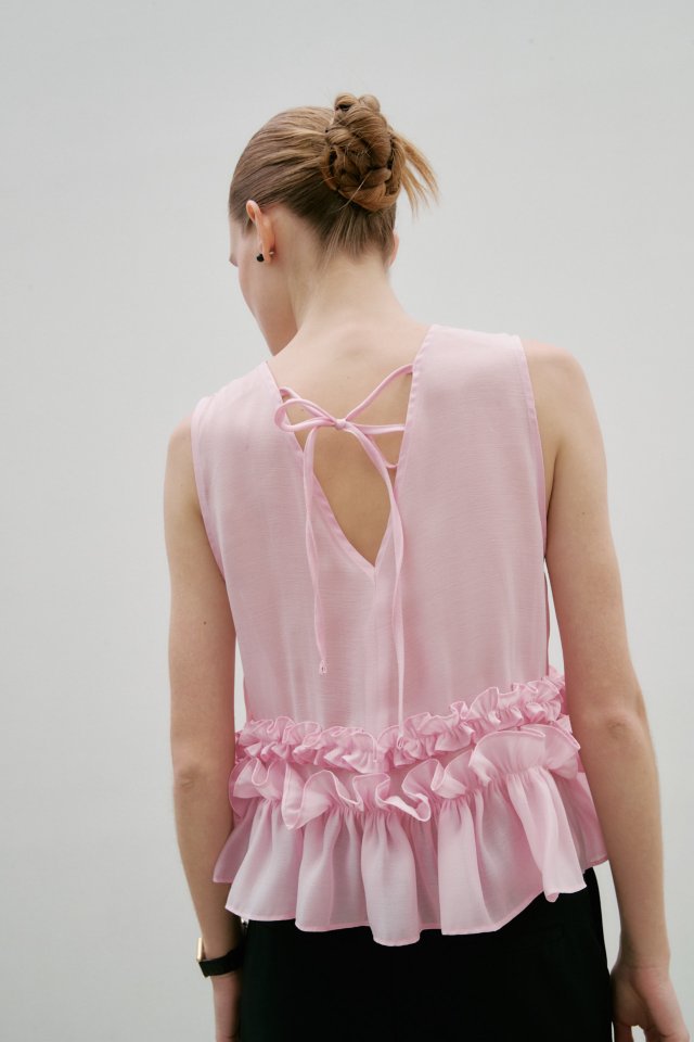 Neroli36 - Korean Women Fashion - #momslook - Frill Shirring Blouse - 9