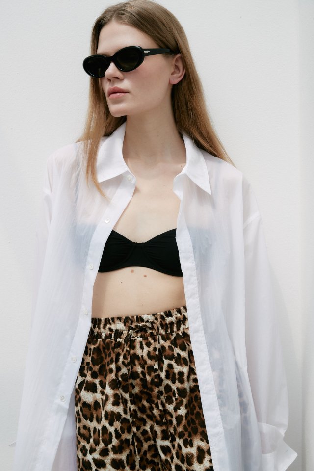 Neroli36 - Korean Women Fashion - #momslook - M See-Through Boxy Shirt - 7