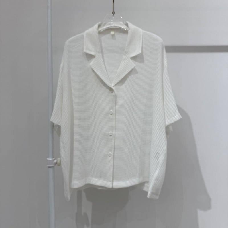 Neroli36 - Korean Women Fashion - #momslook - H Net Shirt - 2