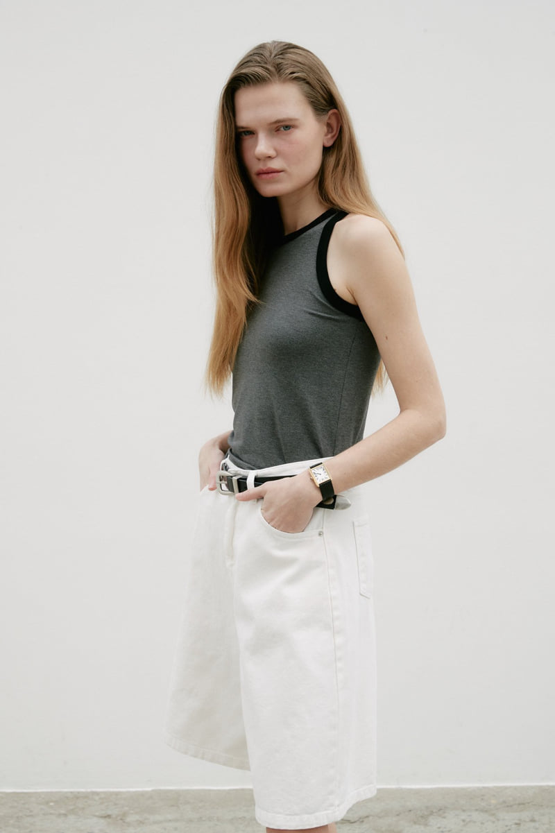 Neroli36 - Korean Women Fashion - #momslook - Contrast Halter Sleeveless - 10