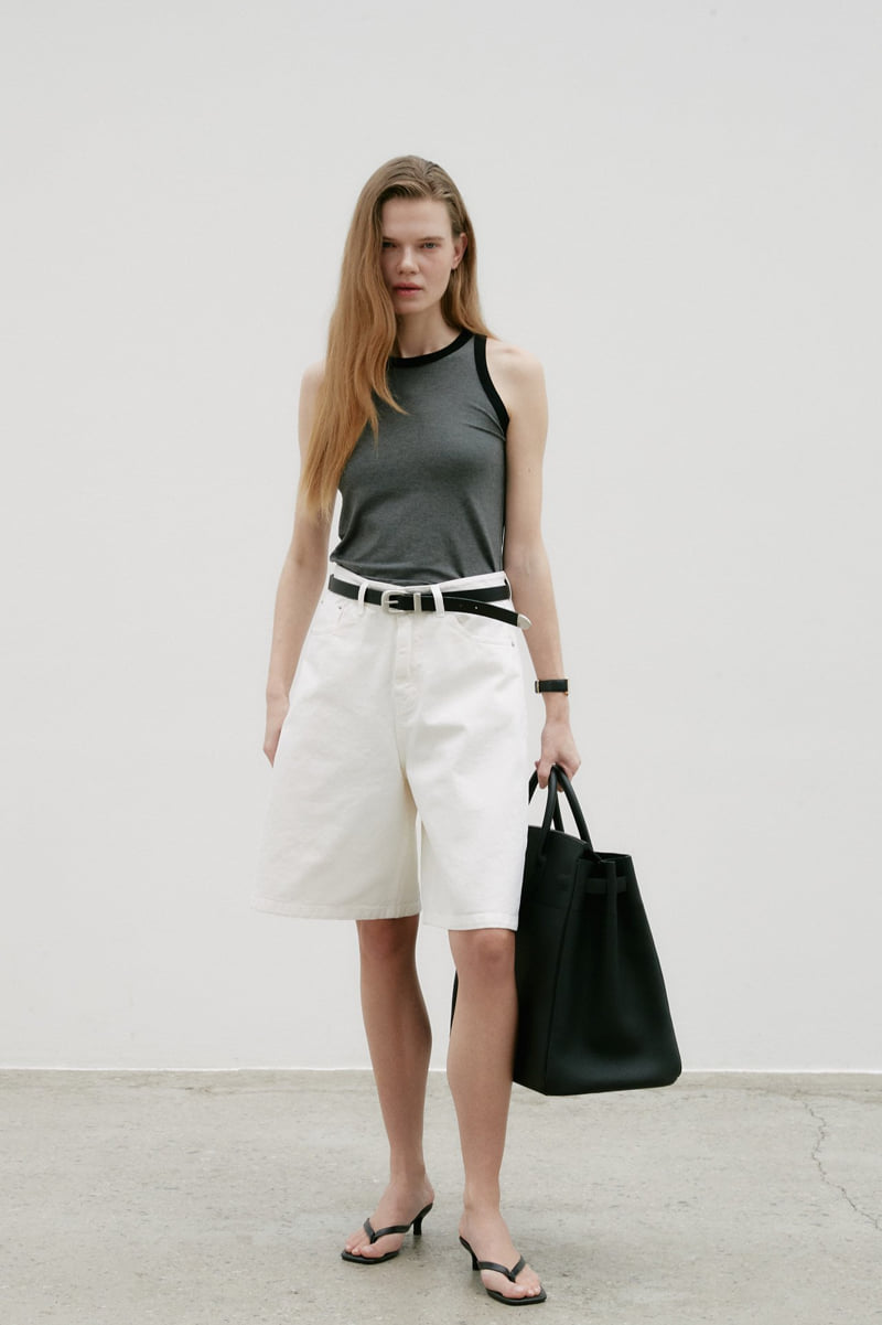 Neroli36 - Korean Women Fashion - #momslook - Contrast Halter Sleeveless - 12