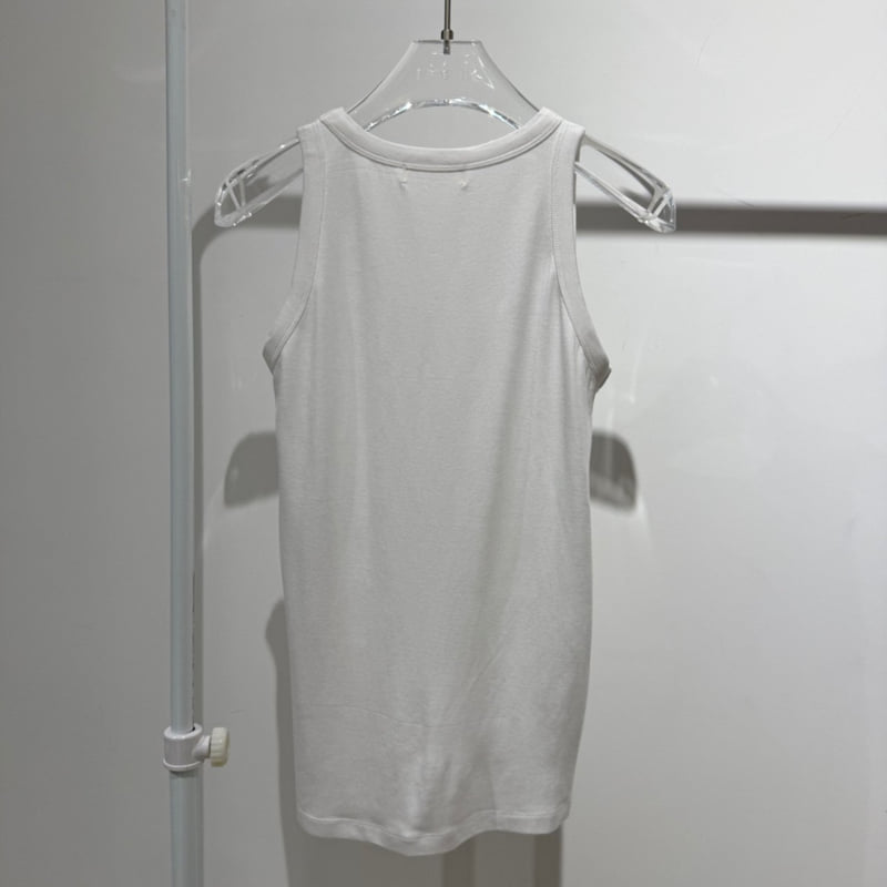 Neroli36 - Korean Women Fashion - #vintagekidsstyle - Contrast Halter Sleeveless - 4