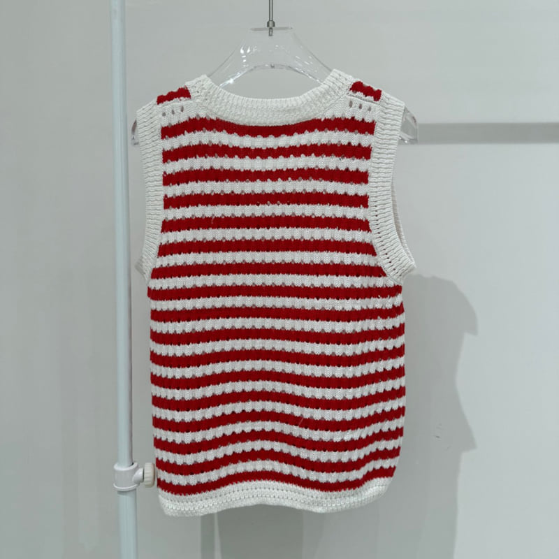 Neroli36 - Korean Women Fashion - #pursuepretty - M Cotton Stripe Sleeveless - 3
