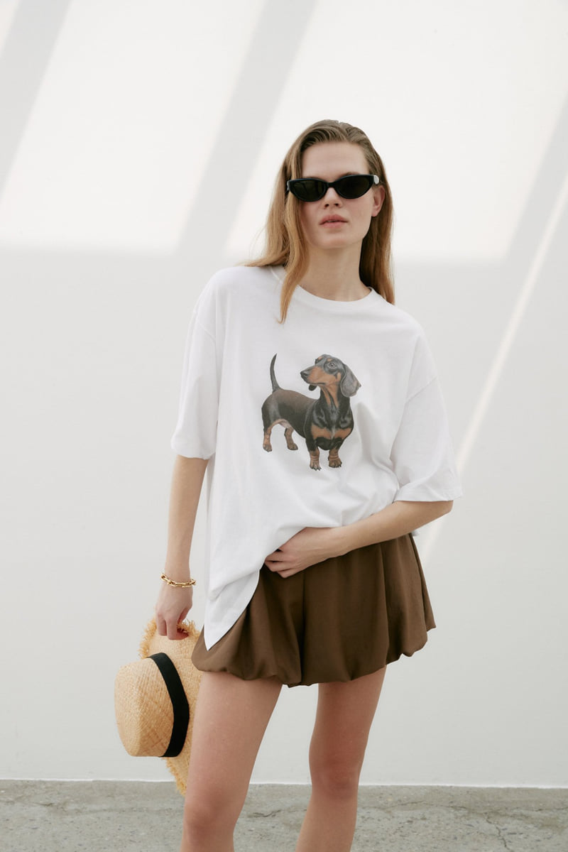 Neroli36 - Korean Women Fashion - #restrostyle - H Dachshund Tee - 8