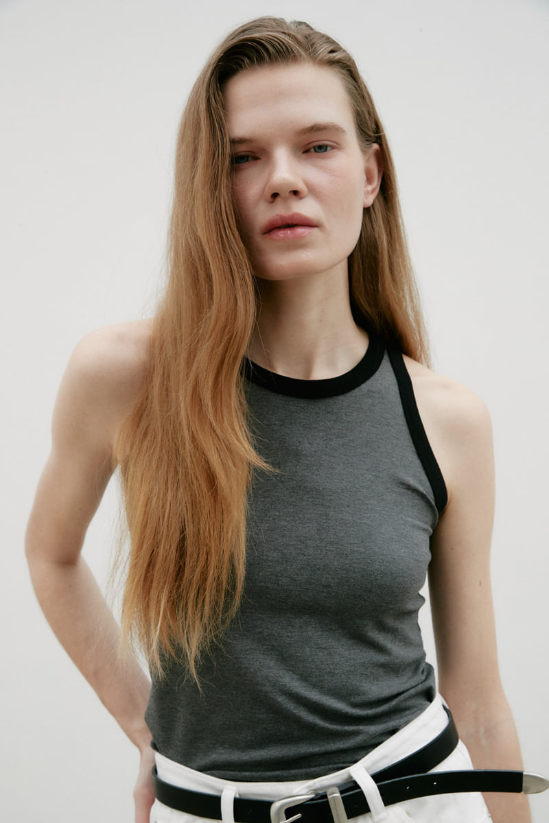 Neroli36 - Korean Women Fashion - #romanticstyle - Contrast Halter Sleeveless - 6