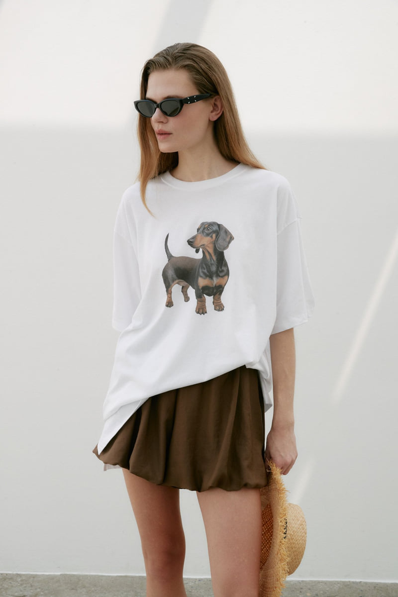 Neroli36 - Korean Women Fashion - #vintagekidsstyle - H Dachshund Tee - 6