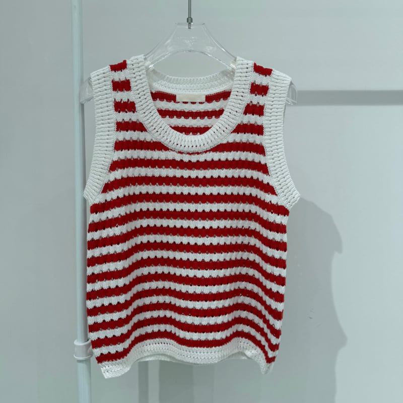 Neroli36 - Korean Women Fashion - #vintagekidsstyle - M Cotton Stripe Sleeveless - 2