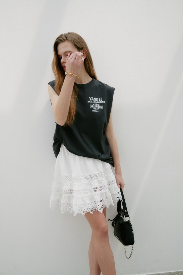 Neroli36 - Korean Women Fashion - #womensfashion - M Scallop Tiered Skirt - 9