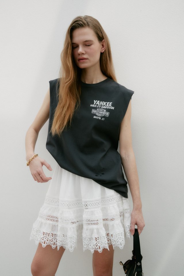 Neroli36 - Korean Women Fashion - #womensfashion - H Punching Tee - 8