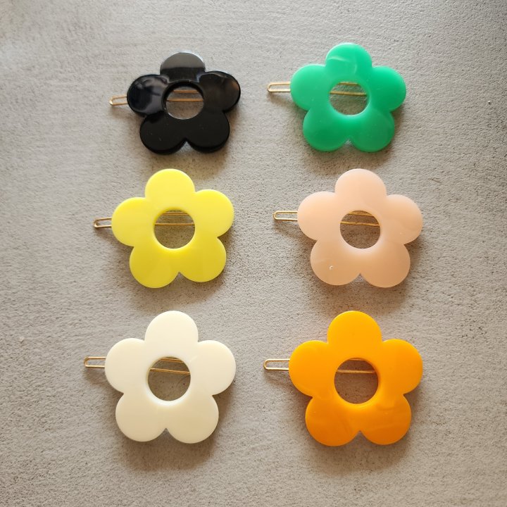 Newerly - Korean Women Fashion - #momslook - Color Flower Hair Clip