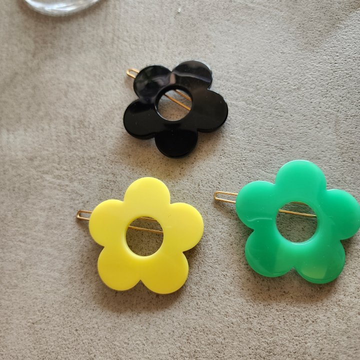 Newerly - Korean Women Fashion - #momslook - Color Flower Hair Clip - 3